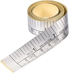Uxcell Self-Adhesive Bande de mesure avec fractions 60 Pouces 150cm Ruban de mesure de l'arbre de travail, bande de mesure du pelage et du bâton pour le travail du bois, scie, table de rédaction