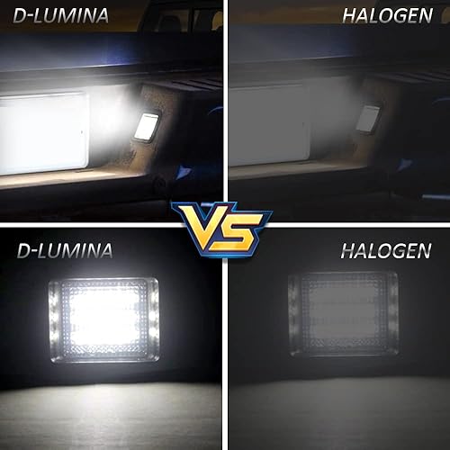 Miniatura 3 de D-Lumina Luces LED para matrícula, conjunto de lámpara ahumada, compatible con Fo-rd F150 2015-2020 y F150 Raptor 2017-2020, 6000 K, blanco, 2 piezas