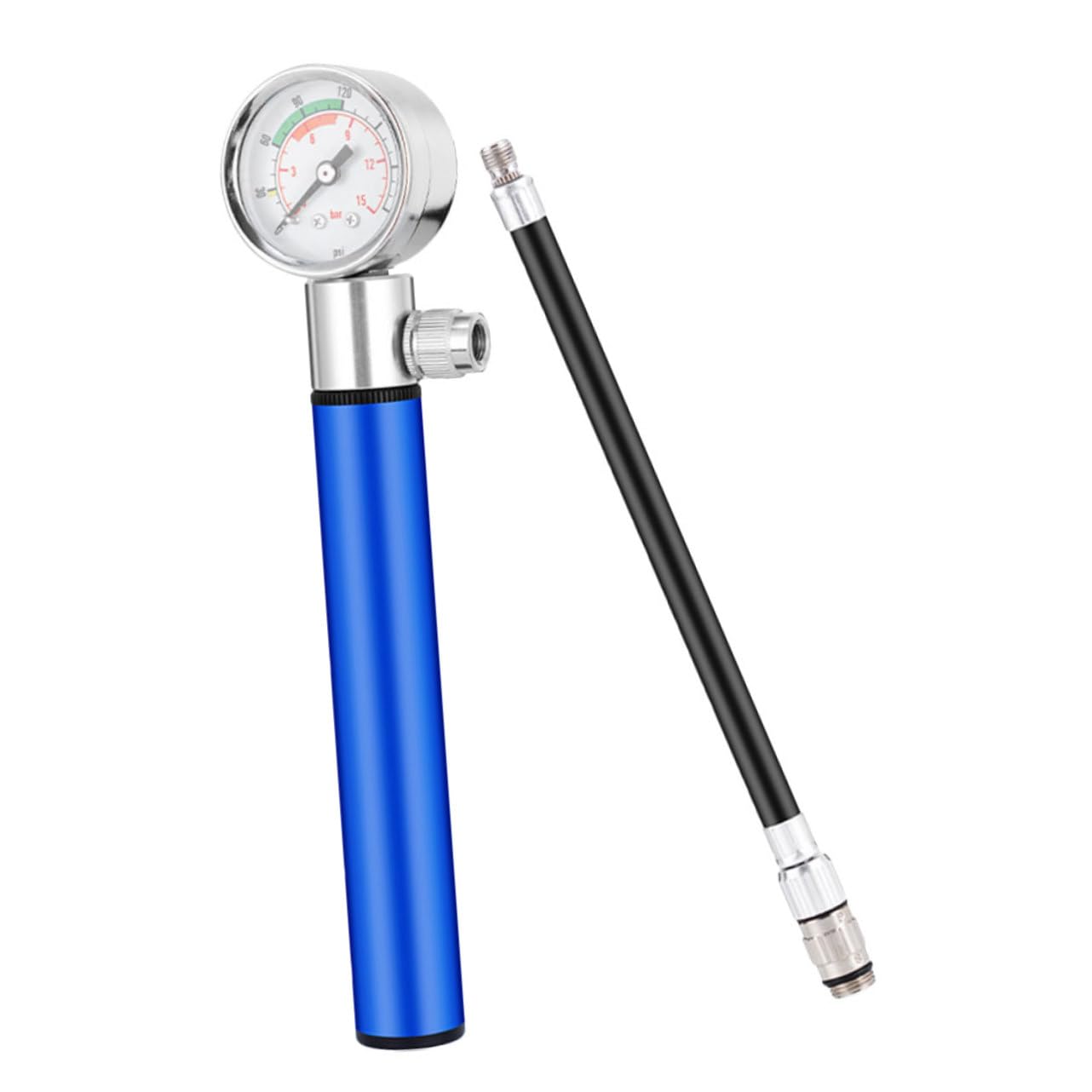 ifundom Inflador de Balones con Manómetro Bomba de Aire Portátil para Baloncesto Fútbol Voleibol y Bicicletas Inflador de Aluminio Durable y con Control de Presión