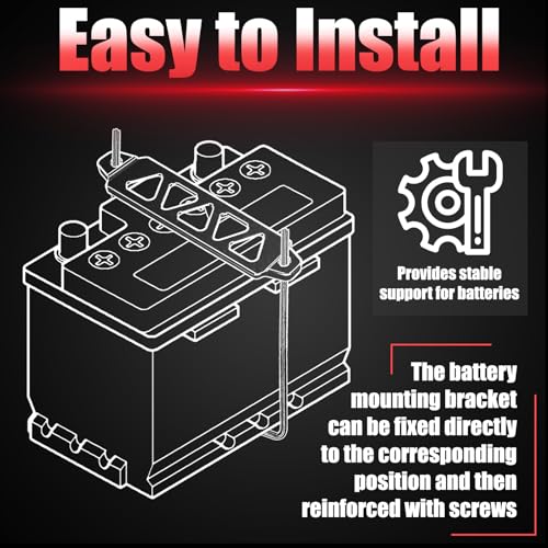 image for BFXM Battery Hold Down Kit, Aluminum Alloy Battery Tie Down Mount Brac