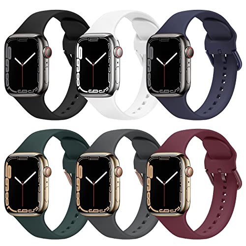 Sport Band Compatible with Fitbit Versa/Fitbit Versa 2/Fitbit Versa Lite Edition, Kmasic Soft Silicone Strap Replacement Wristband Versa Smart Fitness Watch, Small, Black