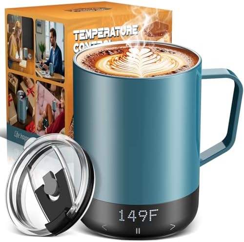 Magnetic Charging Rechargeable Self Heating Coffee Mug, Fast Heat...