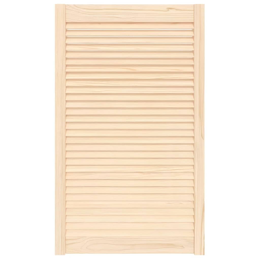Puerta de armario de pino macizo con diseño de listones de madera de 99,3 x 59,4 cm