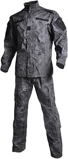Hcclijo Men's Tactical Suit Army Uniform Camouflage SpeciaLces Soldier Training Combat Uniform Jacket And Pants