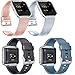 Vancle Replacement Bands Compatible with Fitbit Blaze Women Men, Classic Silicone Straps for Fitbit Blaze Smart Watch, Rose Gold, Silver, Black, Slate, Large