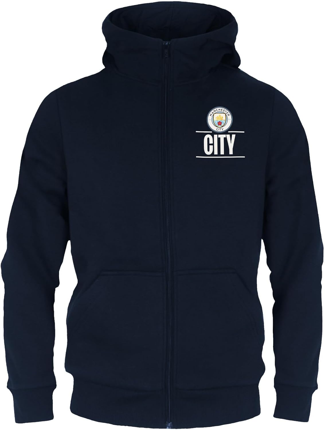 Manchester City FC Official Soccer Gift Boys Fleece Zip Hoody
