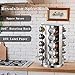 Kylinbigda 360-degree Rotating Glass and Stainless Steel Spice Rack with 20 Jars, Anti-Sprinkling Design, Great Gift