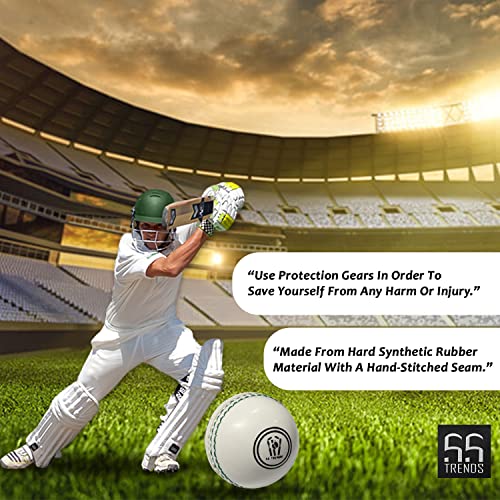 55 Trends 3 Pieces White Synthetic Pvc Cricket Practice Balls Cricket Practice 75G Weight Hand Stitched Real Seam Indoor Outdoor Practice Training Coaching Cricket Lite Safe Bounce Swing Spin #TOP1
