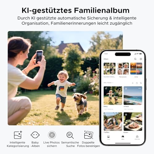 Bild 5 - UGREEN NASync DH4300 Plus 4-Bay Desktop NAS, 2,5 GbE-LAN-Port, 8GB LPDDR4X RAM, NFC EIN-Berührungs-Verbindung, KI Familien und Babyalbum, Persönliche Cloud für Heim/Office (Diskless)