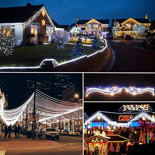 TigQiang 40ft LED Rope Lights, Dimmable Indoor Outdoor Rope Lights, Waterproof, 432 Daylight White LEDs, Flexible Connectable Cuttable, 110V 6000K, for Bedroom Garden Patio Stairs Balcony Party - Image 6