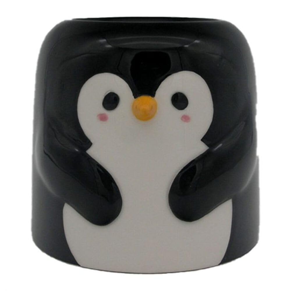 Puckator Black Penguin Shaped Ceramic Oil Burner