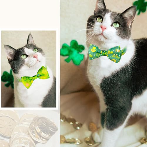 50% Off St. Patrick's Day Cat Bow Tie Collar 2-Pack