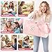 Dance Gym Duffel Bag for Teen Girls, Personalized Initial Travel Weekender Bag,Cute Overnight Carry On Duffle for Women,Sports Travel Cheer Bag,Monogram Christmas Gifts for Tween Preppy(pink-S)