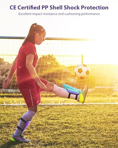 AirsFish Shin Pads Boys Certified Kids with Ankle Protection,High Strength Shin Pads,Breathable Non Slip Extended Adjustable Straps,Protective Football Equipment for Boys and Girls - Image 4
