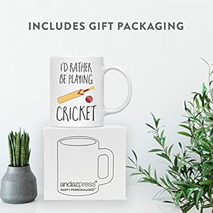 Andaz Press Cricket Fan 11oz Coffee Mug Gift Id Rather Be Playing Cricket 1 Pack Novelty Cricket World Cup Cup Birthday Christmas Gift Cricket Mug Cricket World Cup Cricket Sport Gifts