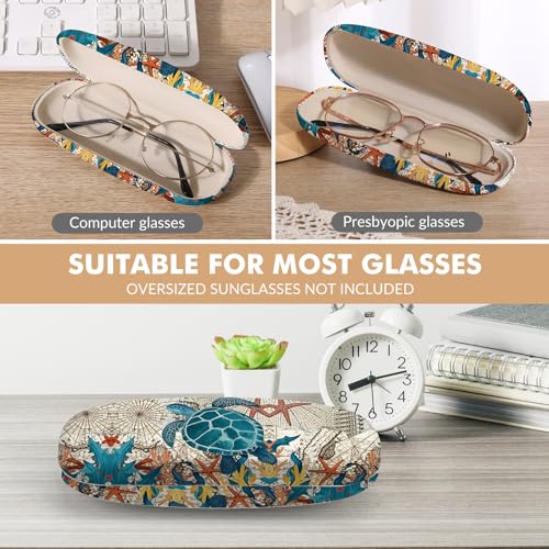 Image of Glasses Case Hard Shell,Portable Protective Eyeglasses Case, Eyeglass Holder Box with Cleaning Cloth,for Women Men