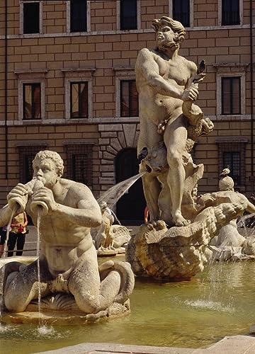 Poster fontaine Moro Bernini émotion de l'art italien