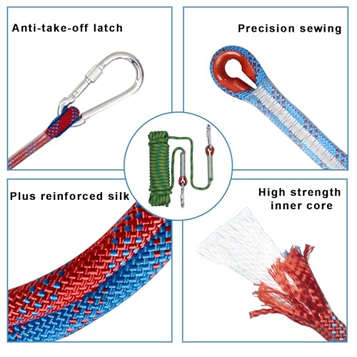 TIMILAND Steigeisen Baumklettern,Höhenverstellbare Baumklettern Ausrüstung,Verbessertes Eva-Material,Baumklettern Ausrüstung Set für Üben Von Baumklettern, Obstpflücken,Kletterer(Grün)