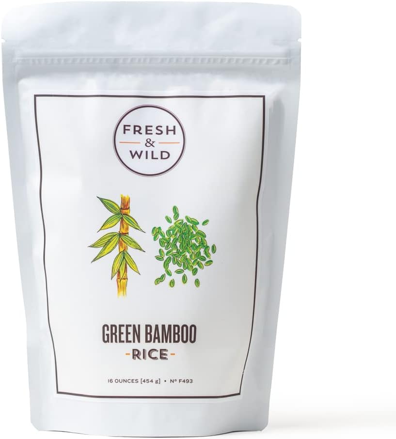 Fresh & Wild | Short-Grain Green Jade Bamboo Rice Infused with Fresh Bamboo Juice | Healthy Grains | 1 lb | Chef-inspired Ingredients