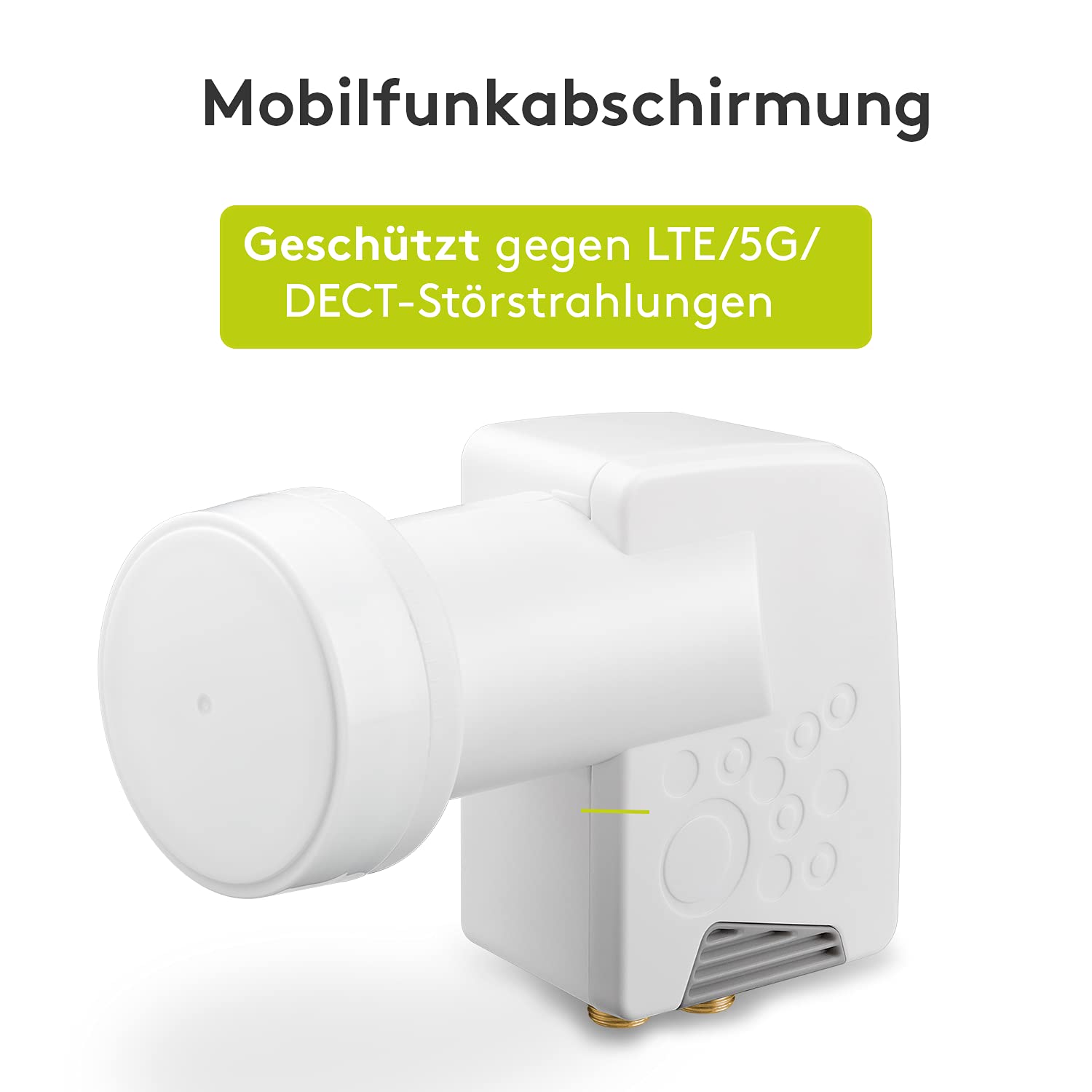 Goobay 67270 Illuminatore LNB Universale Doppio Twin, Grigio, Bianco