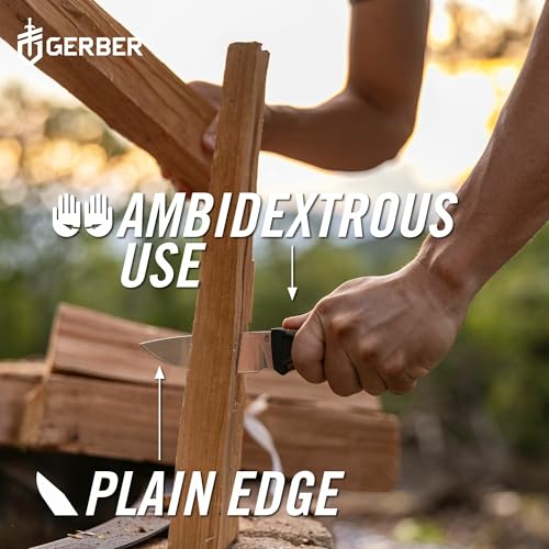 Image of Gerber Gear StrongArm Camp Magnacut - Fixed Blade Survival Tactical Knife for Camping, Outdoor, Hunting - Ergonomic Ambidextrous Utility Tool - Made in USA - Coyote Brown