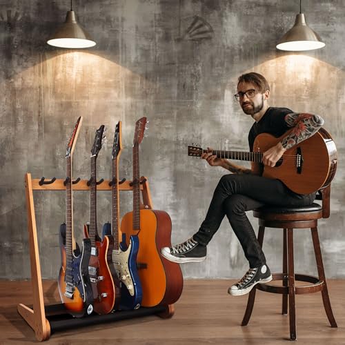 Support de guitare en bois Nefelibata contre les chutes d'instruments