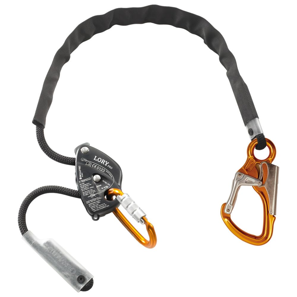 Skylotec Halteseil Set Lory PRO L-0694, EN 358, Länge 2 m L-0694-2 (Absturzsicherung Fallschutz Falldämpfer Sicherungsgerät Falldämpferband) Norm: EN 358:1999/Tragmittel: Kernmantelseil 10,5 mm