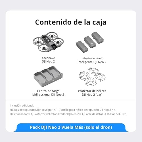 Variante de DJI dron fpv Neo 2 Vuela Más (solo dron, 3 baterías)