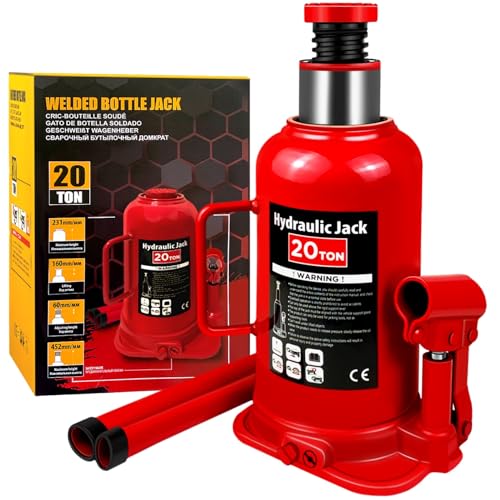 VONLX Torin Hydraulic Bottle Jack with Color Box, 20 Ton (40,000 lb) Capacity 9.2-17.9 inch Lifting Range, Muti-Directional Welded Bottle Car Jack for Car, Truck, RV, Pickup Truck, Auto Repair