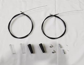 Rollator Brake Cable Replacement,45" Brake Cable for The All Brands The Majority of Rollator and Heavy Rollator,Rollator General Brake Cable Parts,with Hardware(1pr,Black)