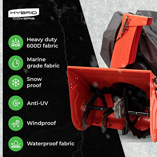 Hybrid Covers Snow Blower Cover V2.0 Suits Two Stage Snowblower, Heavy Duty Cover, Universal Size, 600D Marine Grade Waterproof Solution Dyed Fabric With Fade Resistant Uv Protection #TOP1