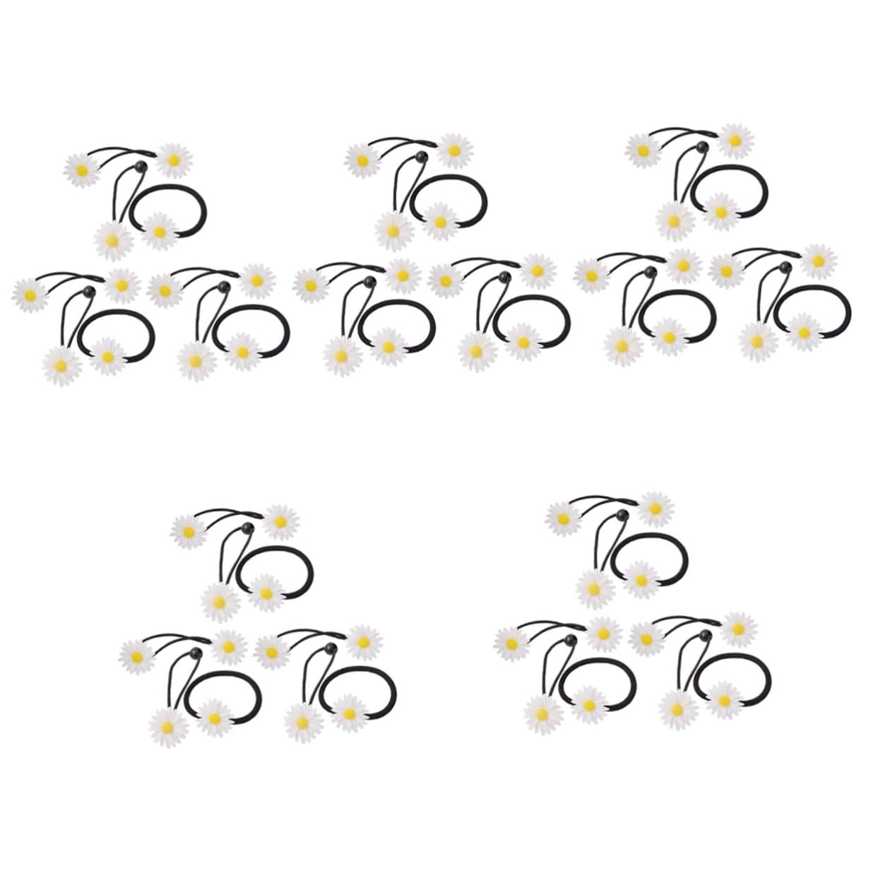 FRCOLOR 5 Juegos De Accesorios Para El Cabello Para Mujeres Y Niñas Coleteros Elásticos Con Margaritas Y Flores 9 Unidades X 5