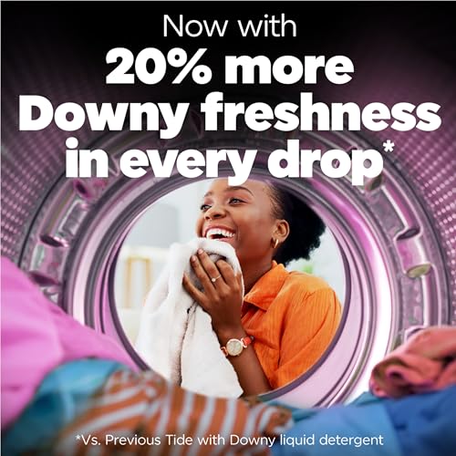 Image of Tide Plus Boost of Ultra Downy Liquid Laundry Detergent, April Fresh Scent, 73 fl oz, 52 Loads, Laundry Detergent Liquid with Long-Lasting Freshness