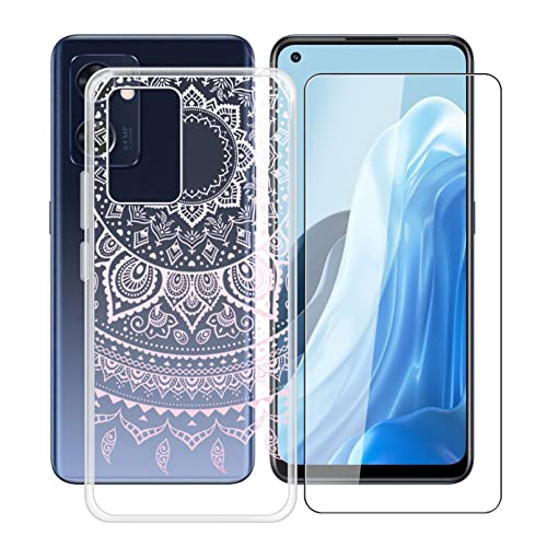 HHUAN Funda para OPPO Find X5 Lite (6.43") con 1 X Cristal Templado Película, Ultrafino Transparente Retirable Suave Silicona Fundas, Anti Rasguño TPU Carcasa para OPPO Find X5 Lite - WM86