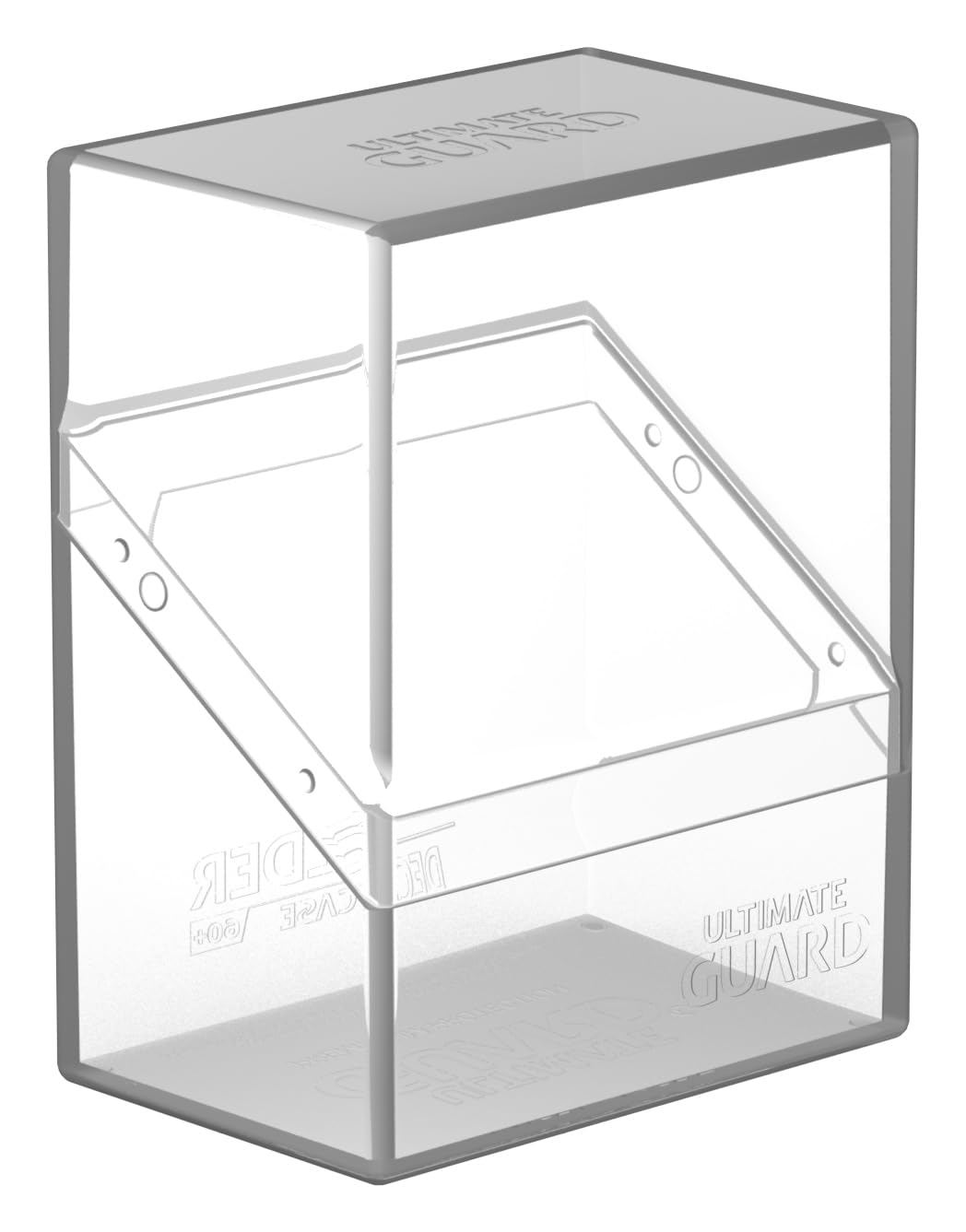 Ultimate Guard Boulder 60+ Classic, Deck Case for 60 Double-Sleeved TCG Cards, Clear, Secure & Durable Storage for Trading Card Games