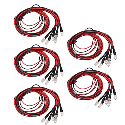Luces LED para coche RC kit de faros delanteros blancos de silicona alimentada por receptor 7.4 V
