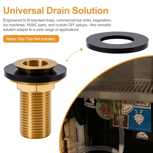Kit de Drenaje para Bandeja de Goteo de Latón 1/2" NPT miniatura 2