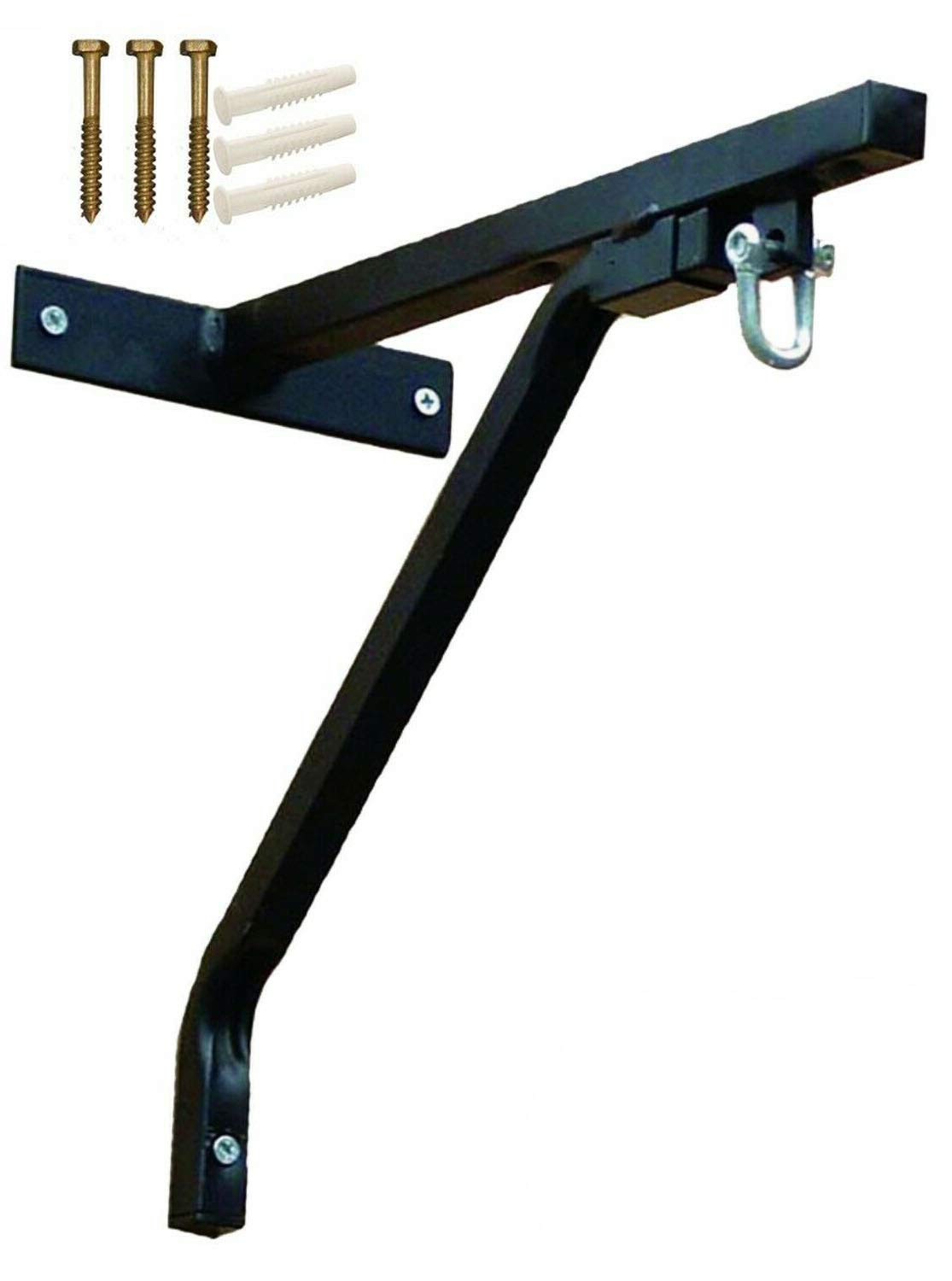 Soporte de pared para saco de boxeo y artes marciales mixtas de 45,7 cm, de acero resistente, para colgar en la pared, soporta hasta 100 kg