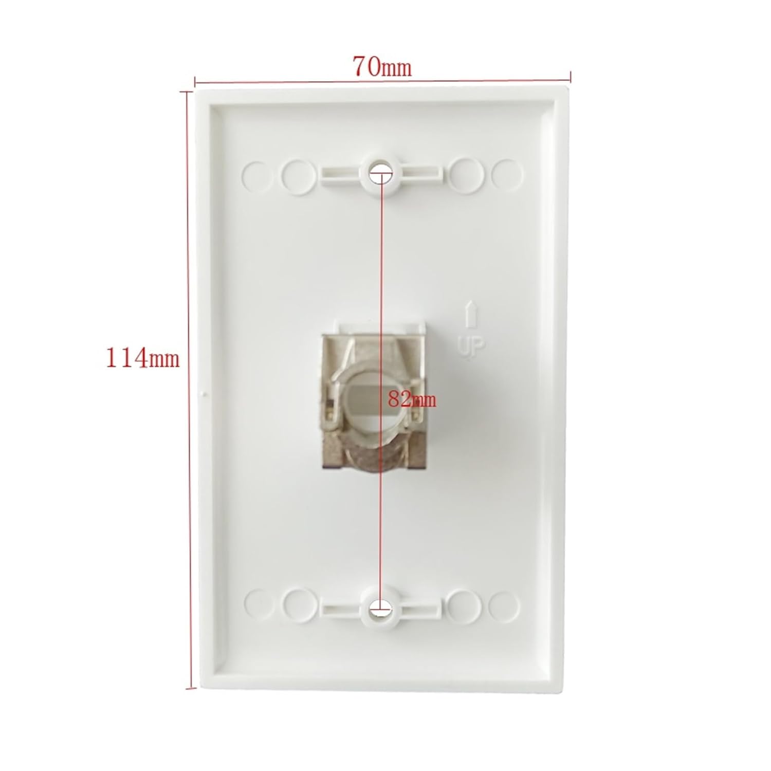1 Set of CAT6A RJ45 LAN US Wall Plate Single Port CAT.6A Ethernet Socket White