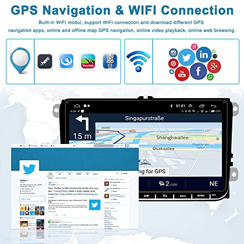 Hikity 9 HD Autoradio Android per VW Golf 5 T5