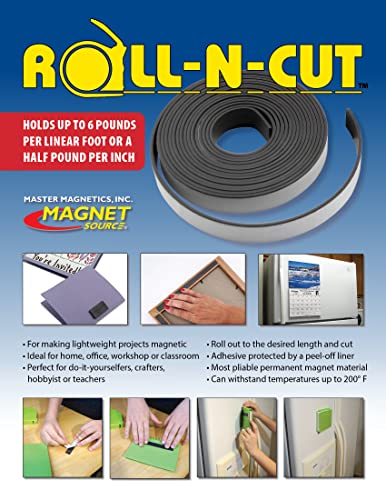 Master Magnetics - B005Hydc68 Roll-N-Cut Flexible Magnetic Tape Refill - 1/16" Thick X 1/2" Wide X 15 Feet. (1 Roll), 07518 #TOP6