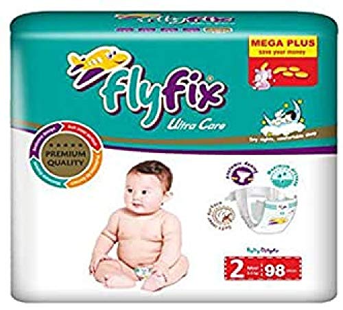 FlyFix TRFFXBD100013 - Pañales para bebés, ultraconfort y protección, mini, (3-6 kg) - 98 pcs, unisex