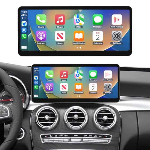 NINETOM 2025 Upgraded 12.3' Ultra-Narrow Touchscreen Wireless CarPlay Android...