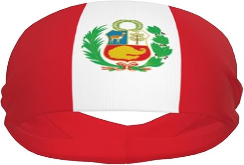 Diademas deportivas con la bandera de Perú para hombres y mujeres, absorbe la humedad, diademas deportivas para correr, fitness, yoga, ciclismo, disponible en Yaxa Peru