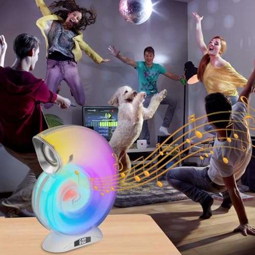 Haut-parleur sans fil portable en forme de coquillage avec veilleuse LED réglable - 2