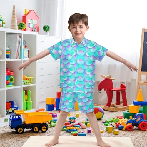 Image of visesunny Boy Floral Short Sleeve Button Down Shirt & Casual Shorts Set Summer Outfits 3-10 Years Clothes