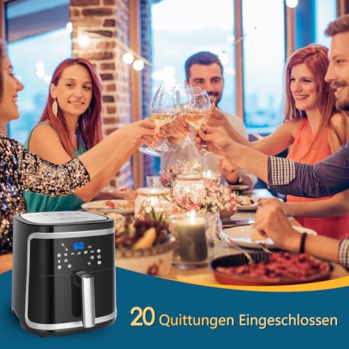 Aigostar Cube Smart WiFi Heißluftfritteuse 7L mit APP-Steuerung
