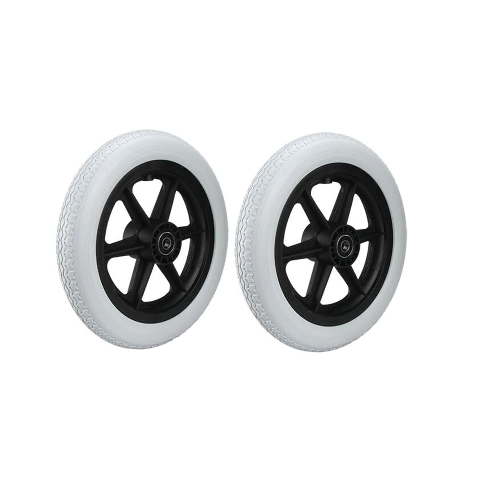 Ruedas Giratorias para Silla de Ruedas,1par de ruedas traseras para silla de ruedas de 12 pulgadas,construcción de neumático macizo gris,accesorios de ruedas de repuesto universales para silla de rued