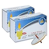 Large Floating Replacement Candle Wicks - Floating Oil Wicks - 2 Packs Of 50 Wicks by Ner Mitzvah