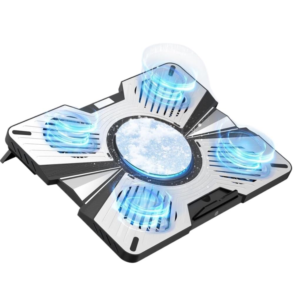Base di raffreddamento da Gaming Supporto Di Raffreddamento For Laptop 5 Ventole Regolabili In Altezza For Fino A 18, Pollici per PC Notebook